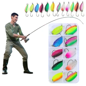 12Pcs Trout Bait with Single Hook